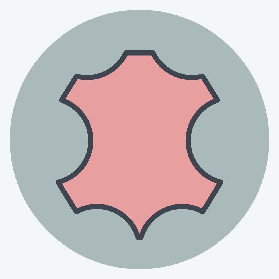 Icon Leather. suitable for education symbol. color mate style. simple design editable. design template vector. simple illustration vector