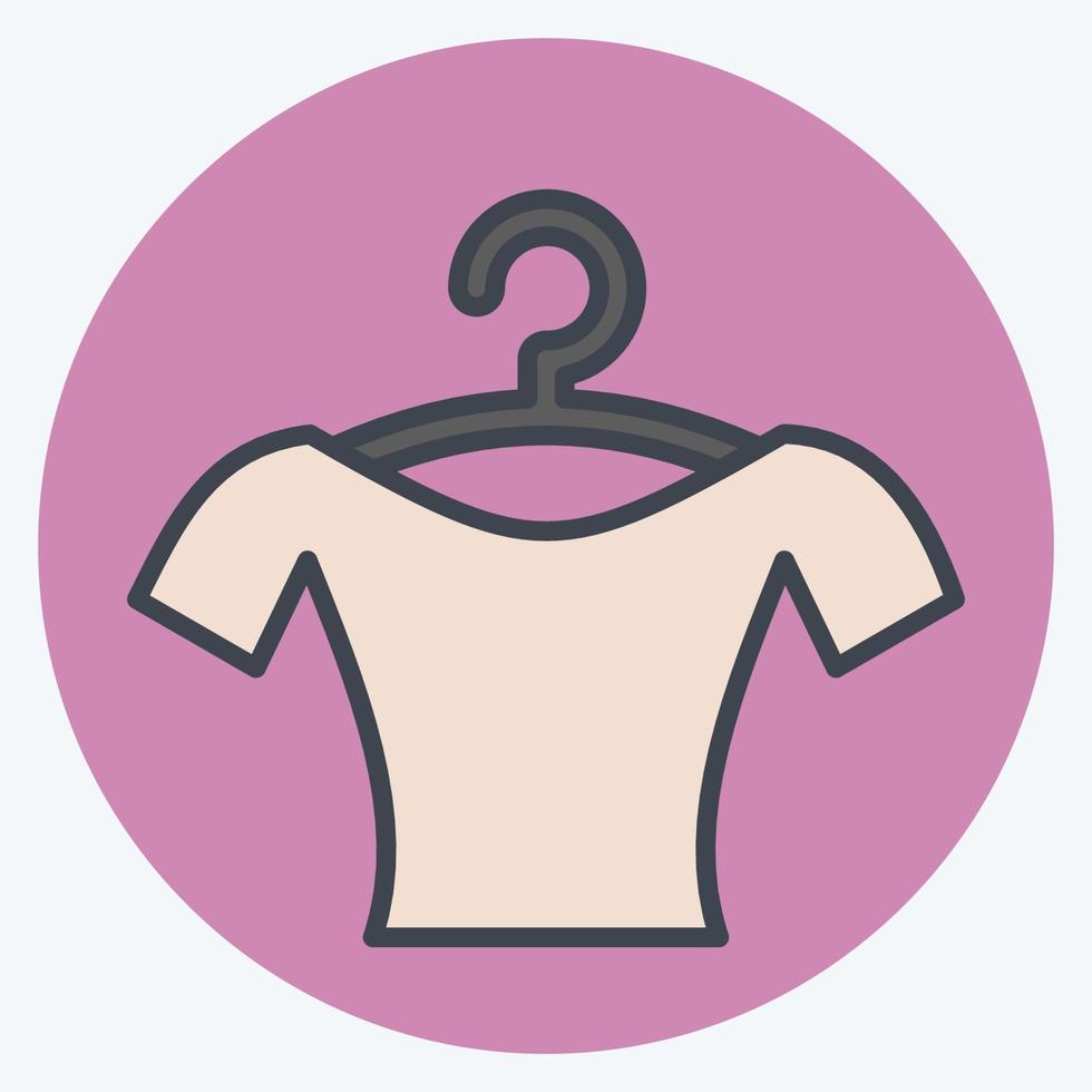 Icon Blouse. suitable for education symbol. color mate style. simple design editable. design template vector. simple illustration vector