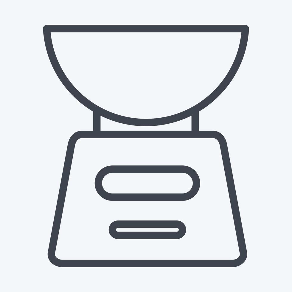 Icon Scales. suitable for Kitchen Appliances symbol. line style. simple design editable. design template vector. simple illustration vector