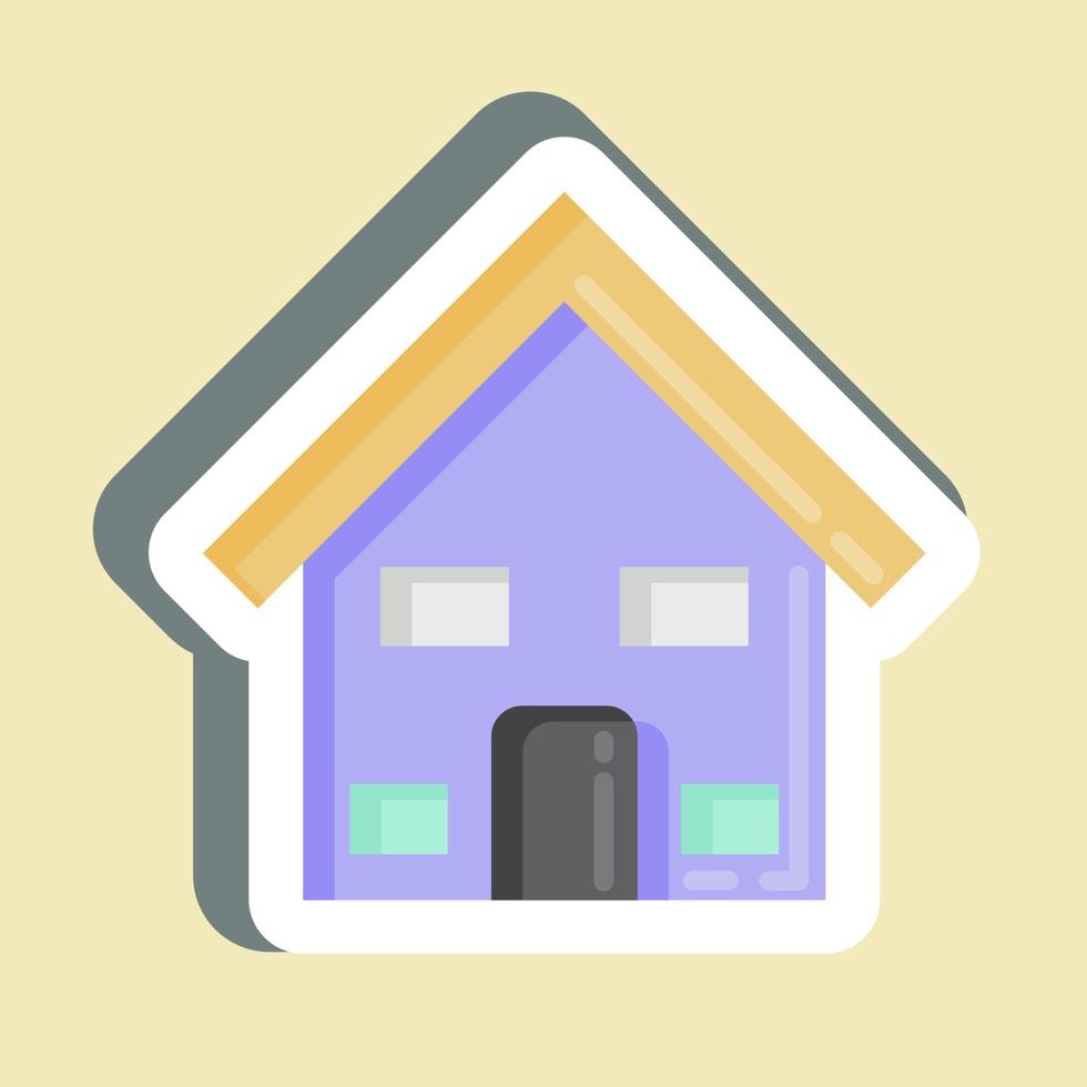 Sticker House. suitable for education symbol. simple design editable. design template vector. simple illustration vector