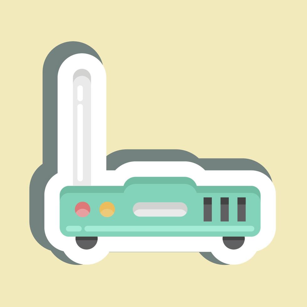 Sticker Router. suitable for Computer Components symbol. simple design editable. design template vector. simple illustration vector