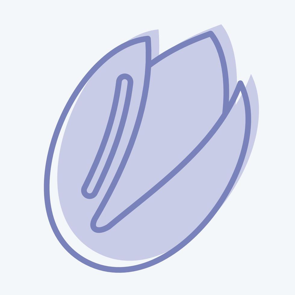 Icon Pistachio. suitable for Nuts symbol. two tone style. simple design editable. design template vector. simple illustration vector