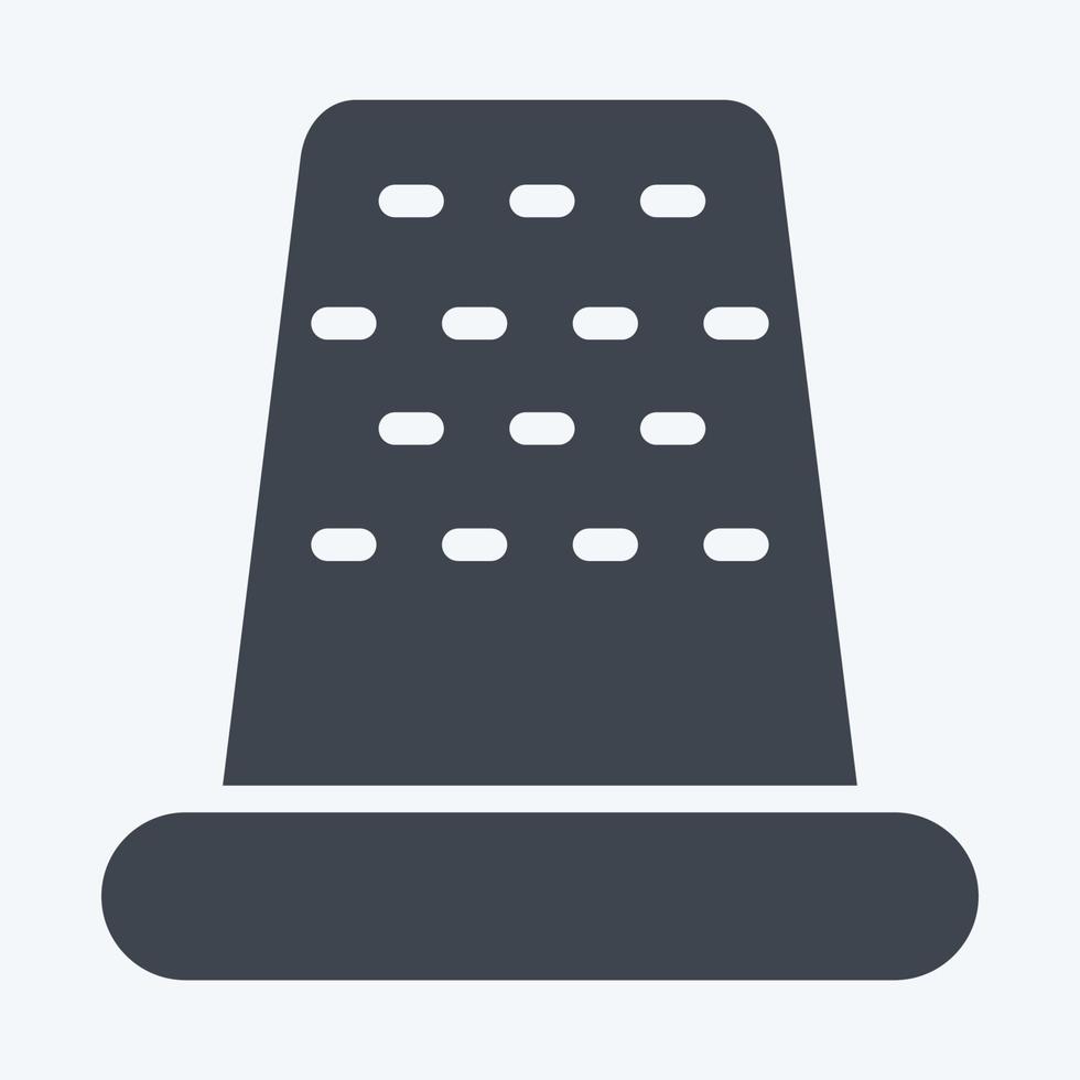 Icon Thimble. suitable for education symbol. glyph style. simple design editable. design template vector. simple illustration vector