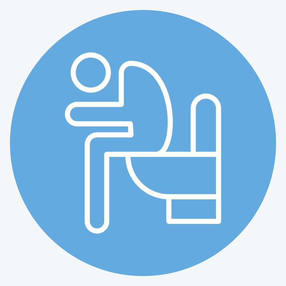 Icon Diarrhea. suitable for flu symbol. blue eyes style. simple design editable. design template vector. simple illustration vector