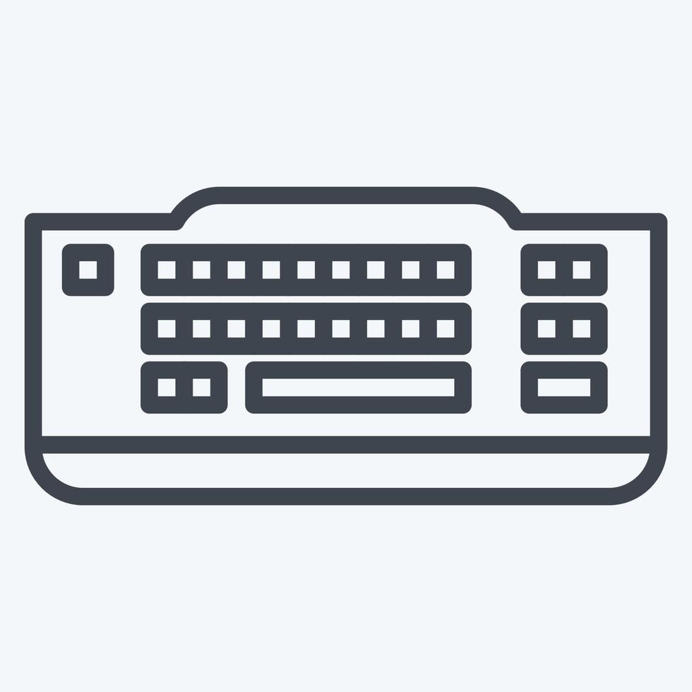Icon Keyboard. suitable for Computer Components symbol. line style. simple design editable. design template vector. simple illustration vector