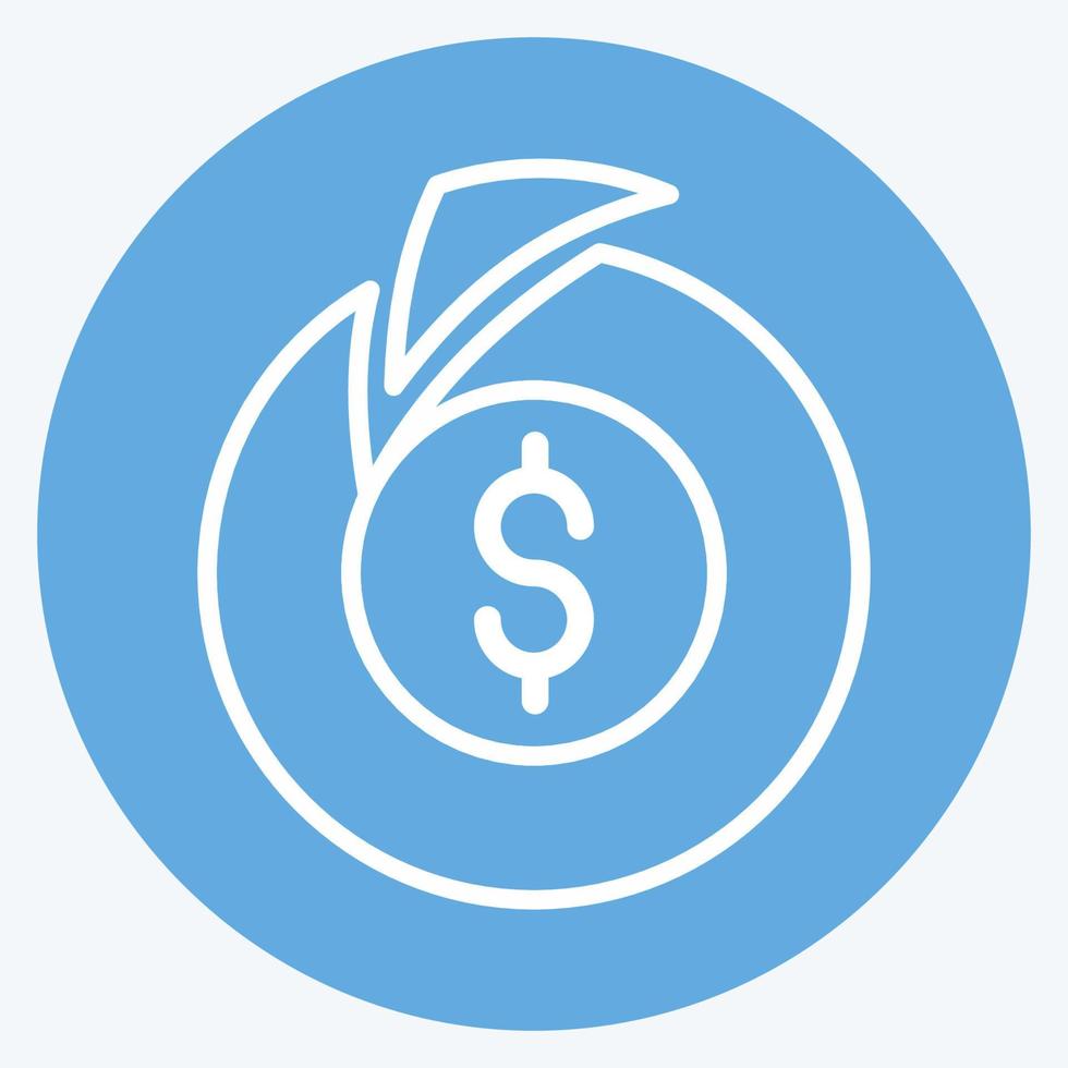 Icon Basic Income. suitable for education symbol. blue eyes style. simple design editable. design template vector. simple illustration vector