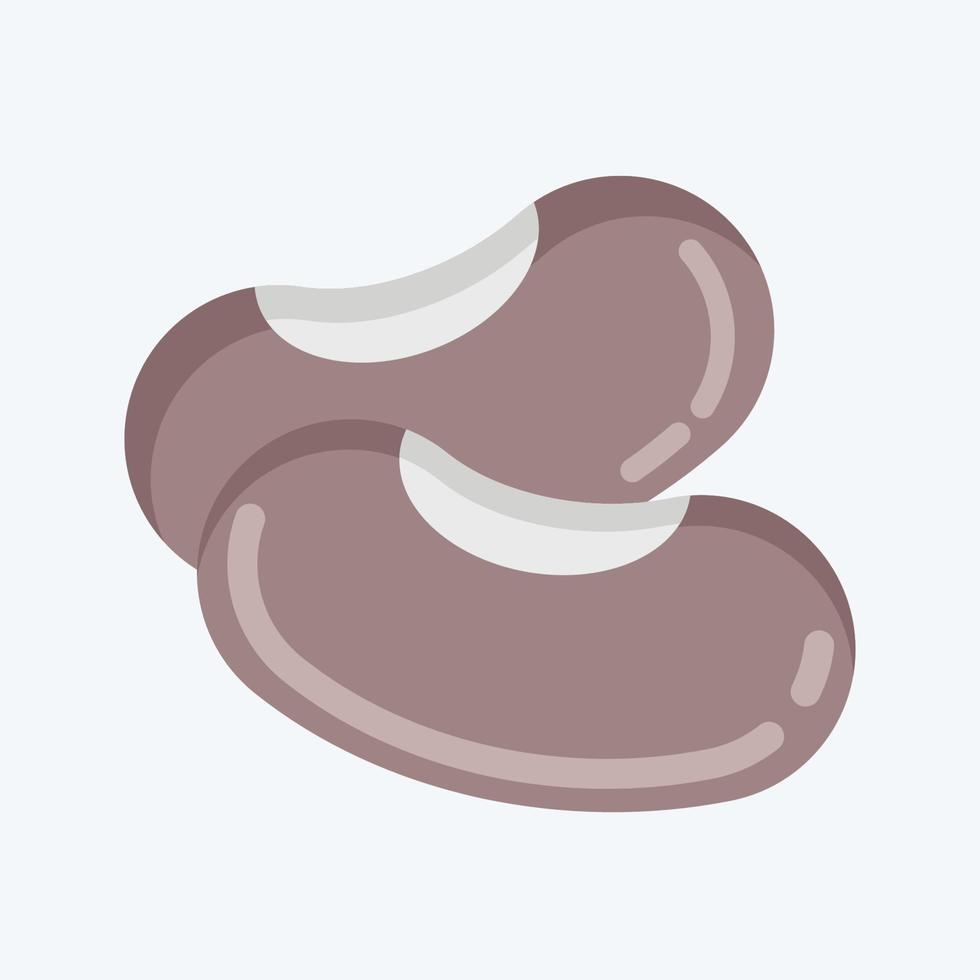 Icon Kidney Beans. suitable for Nuts symbol. flat style. simple design editable. design template vector. simple illustration vector