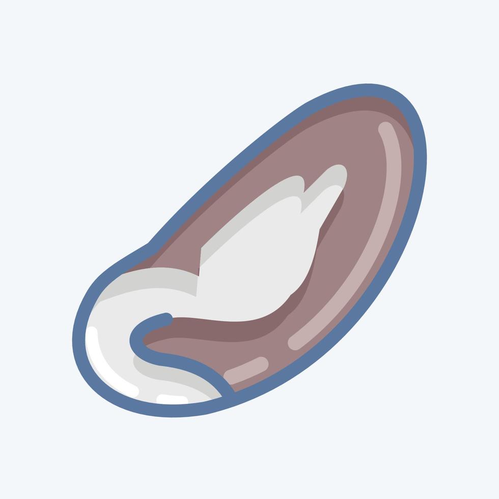 Icon Brazil Nut. suitable for Nuts symbol. doodle style. simple design editable. design template vector. simple illustration vector