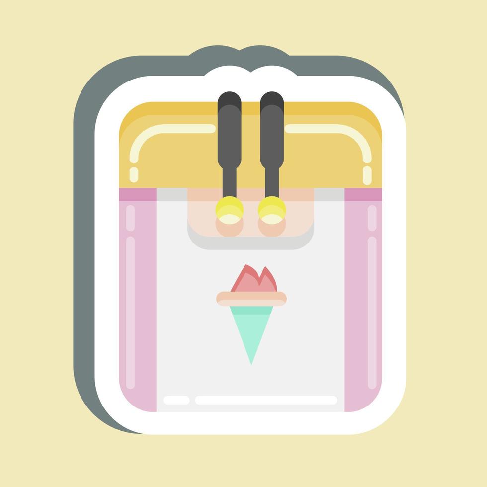 Sticker Ice Cream Machine. suitable for Kitchen Appliances symbol. simple design editable. design template vector. simple illustration vector