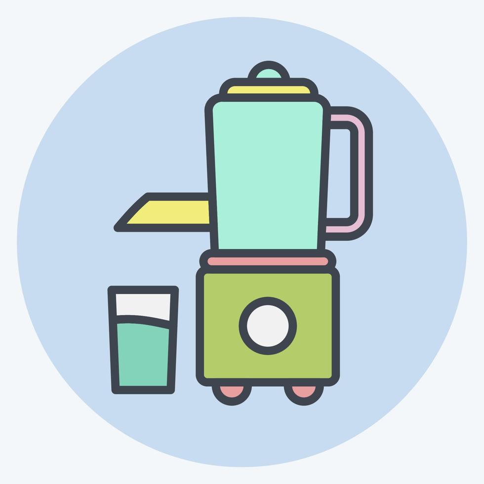 Icon Juicer. suitable for Kitchen Appliances symbol. color mate style. simple design editable. design template vector. simple illustration vector