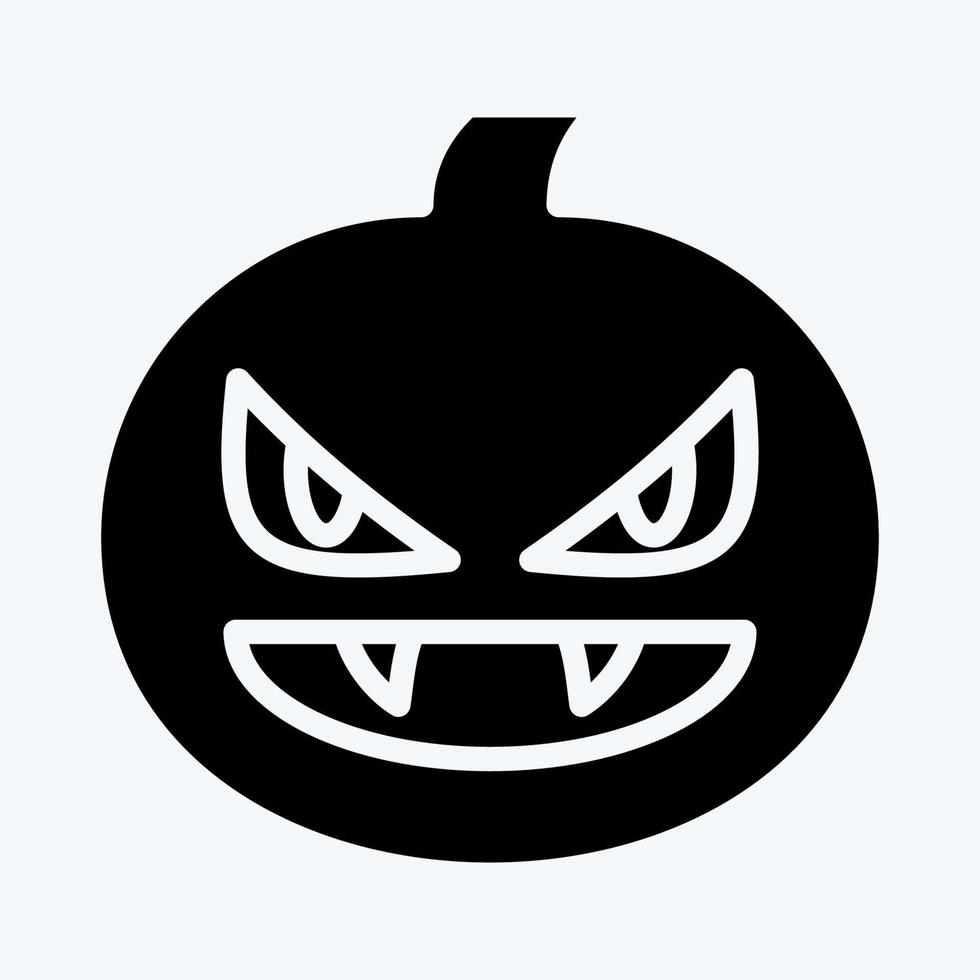 Icon Pumpkin. suitable for Halloween symbol. glyph style. simple design editable. design template vector. simple illustration vector