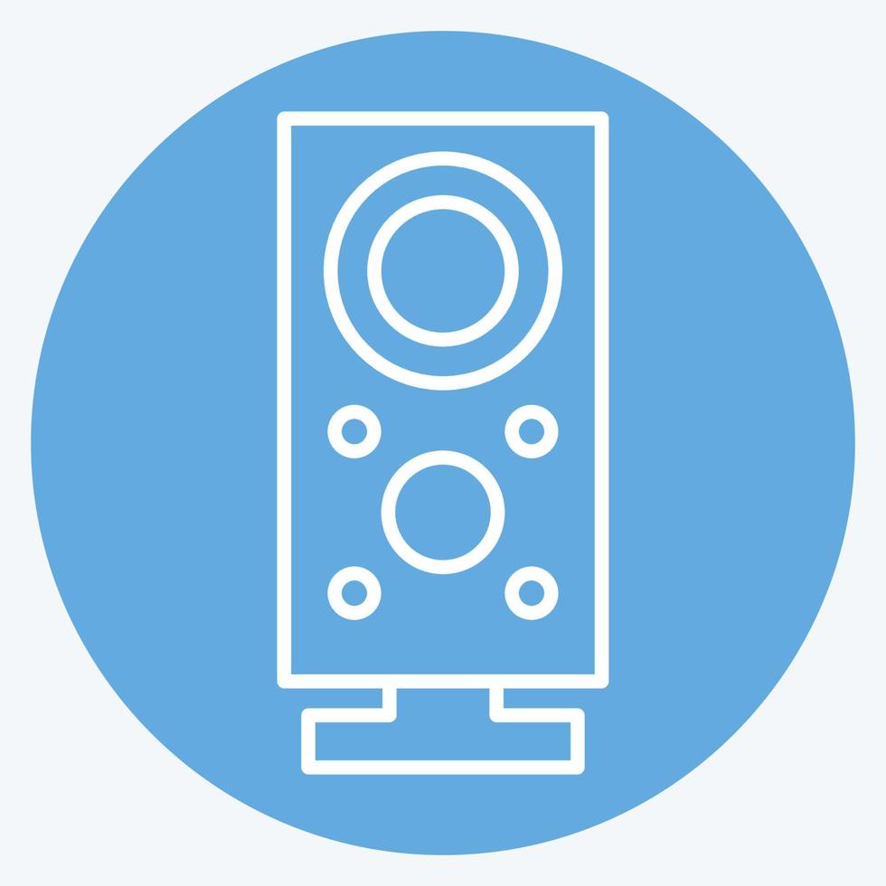 Icon Subwoofer. suitable for Computer Components symbol. blue eyes style. simple design editable. design template vector. simple illustration vector