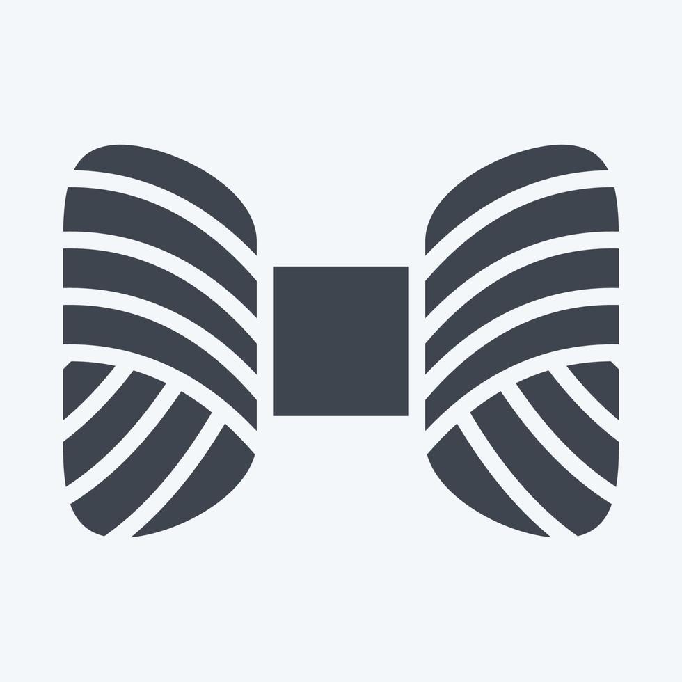Icon Skein Of Yarn. suitable for education symbol. glyph style. simple design editable. design template vector. simple illustration vector