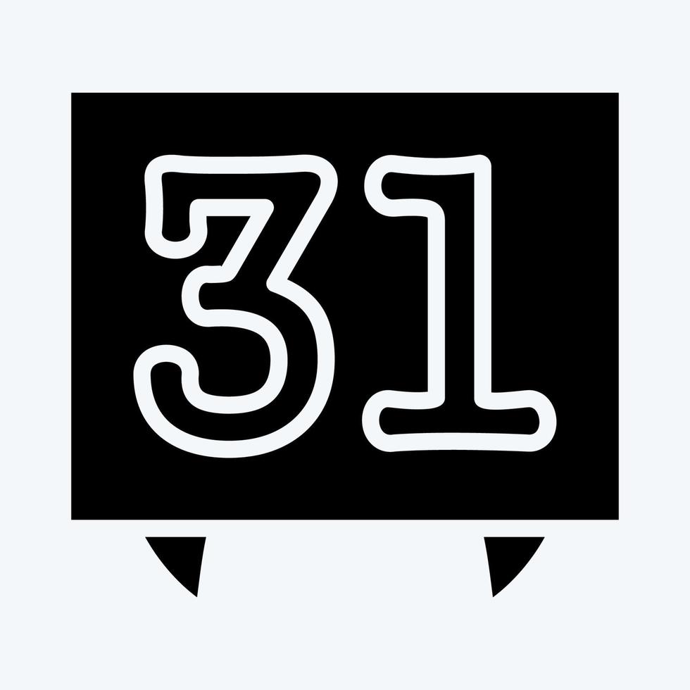 Icon Halloween Date. suitable for Halloween symbol. glyph style. simple design editable. design template vector. simple illustration vector