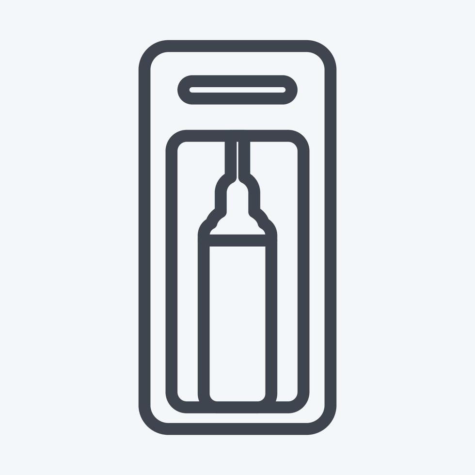 Icon Soda Machine. suitable for Kitchen Appliances symbol. line style. simple design editable. design template vector. simple illustration vector