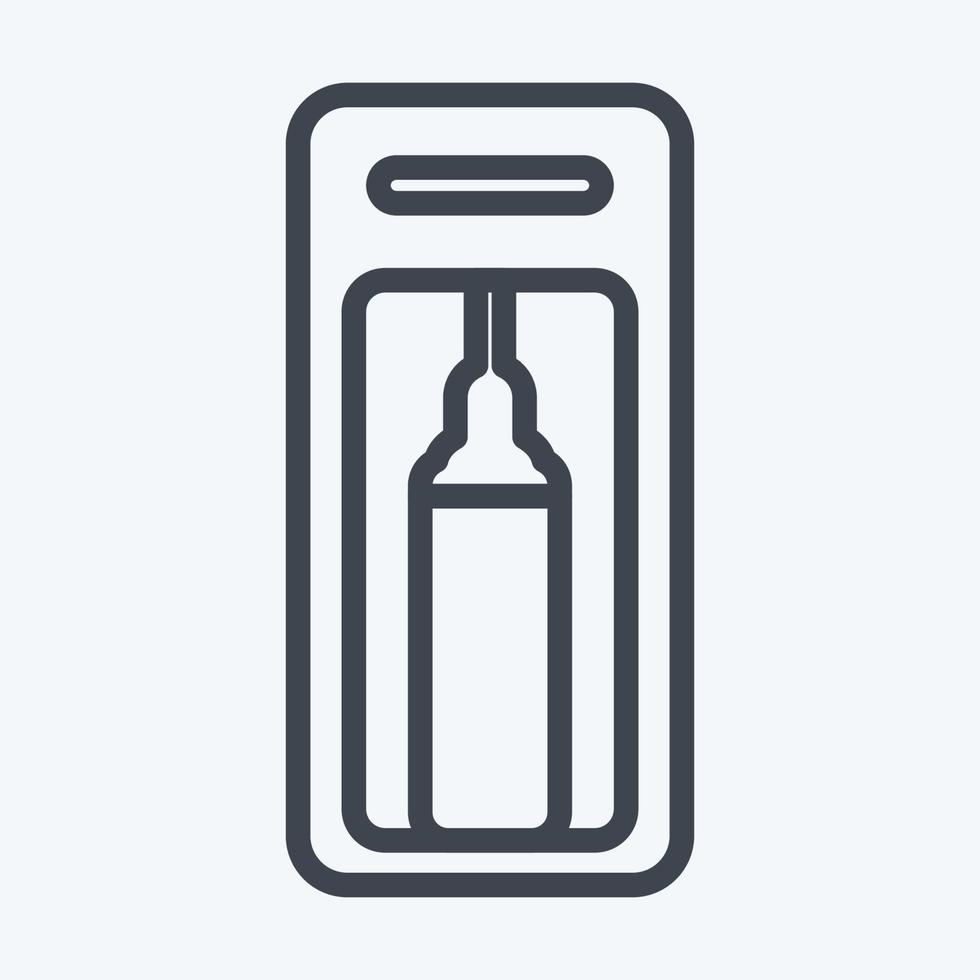 icono de máquina de refrescos. adecuado para el símbolo de electrodomésticos de cocina. estilo de línea diseño simple editable. vector de plantilla de diseño. ilustración sencilla