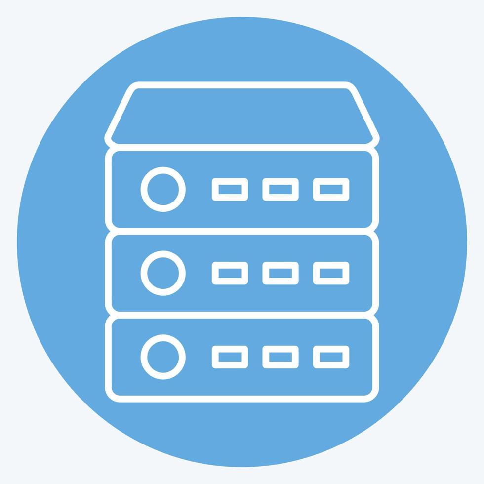 Icon Server. suitable for Computer Components symbol. blue eyes style. simple design editable. design template vector. simple illustration vector