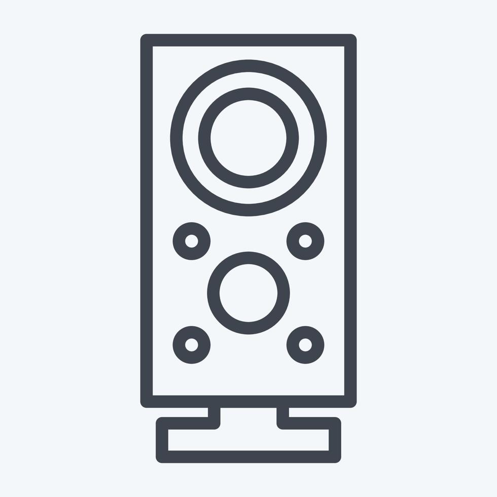 Icon Subwoofer. suitable for Computer Components symbol. line style. simple design editable. design template vector. simple illustration vector