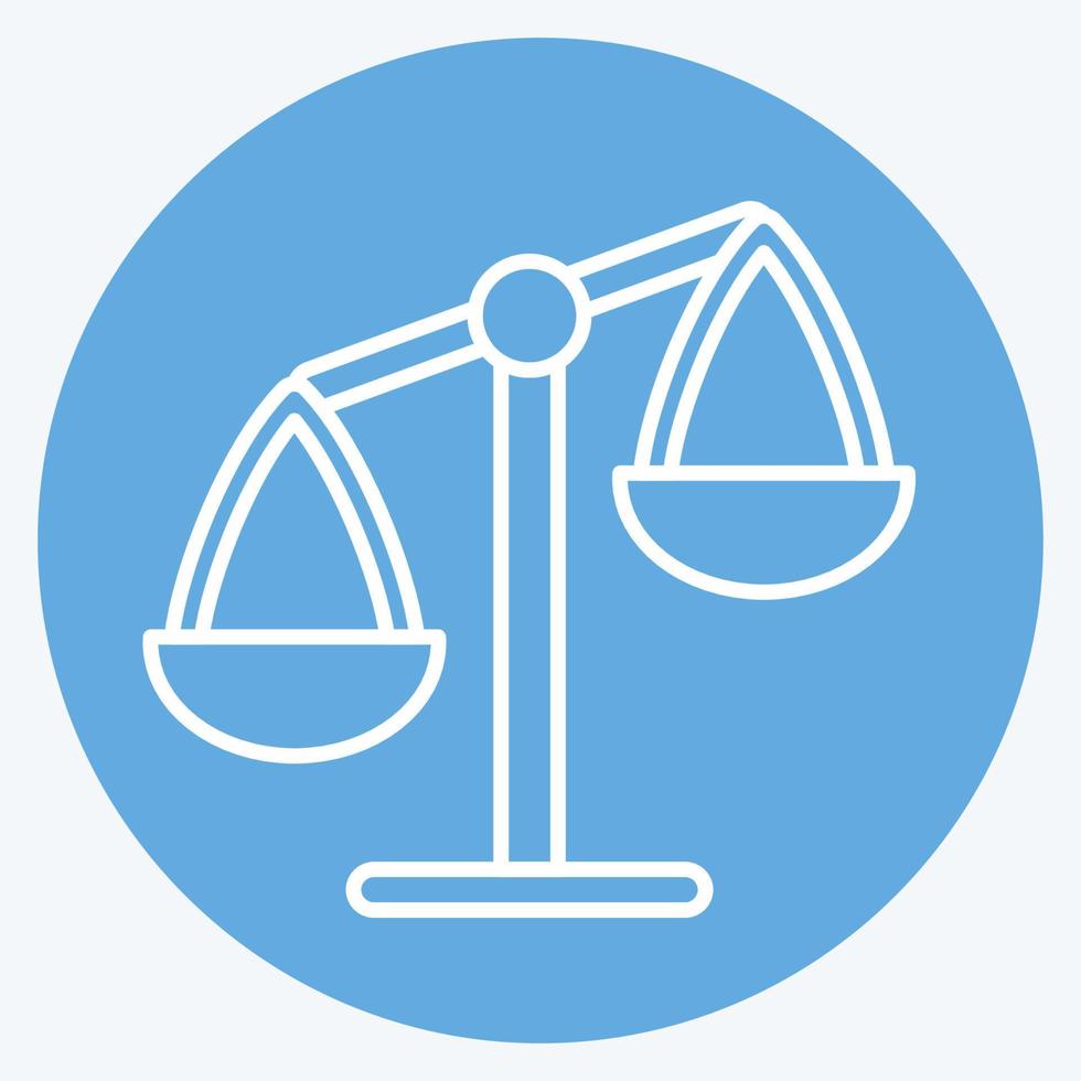 Icon Brass Scales. suitable for education symbol. blue eyes style. simple design editable. design template vector. simple illustration vector