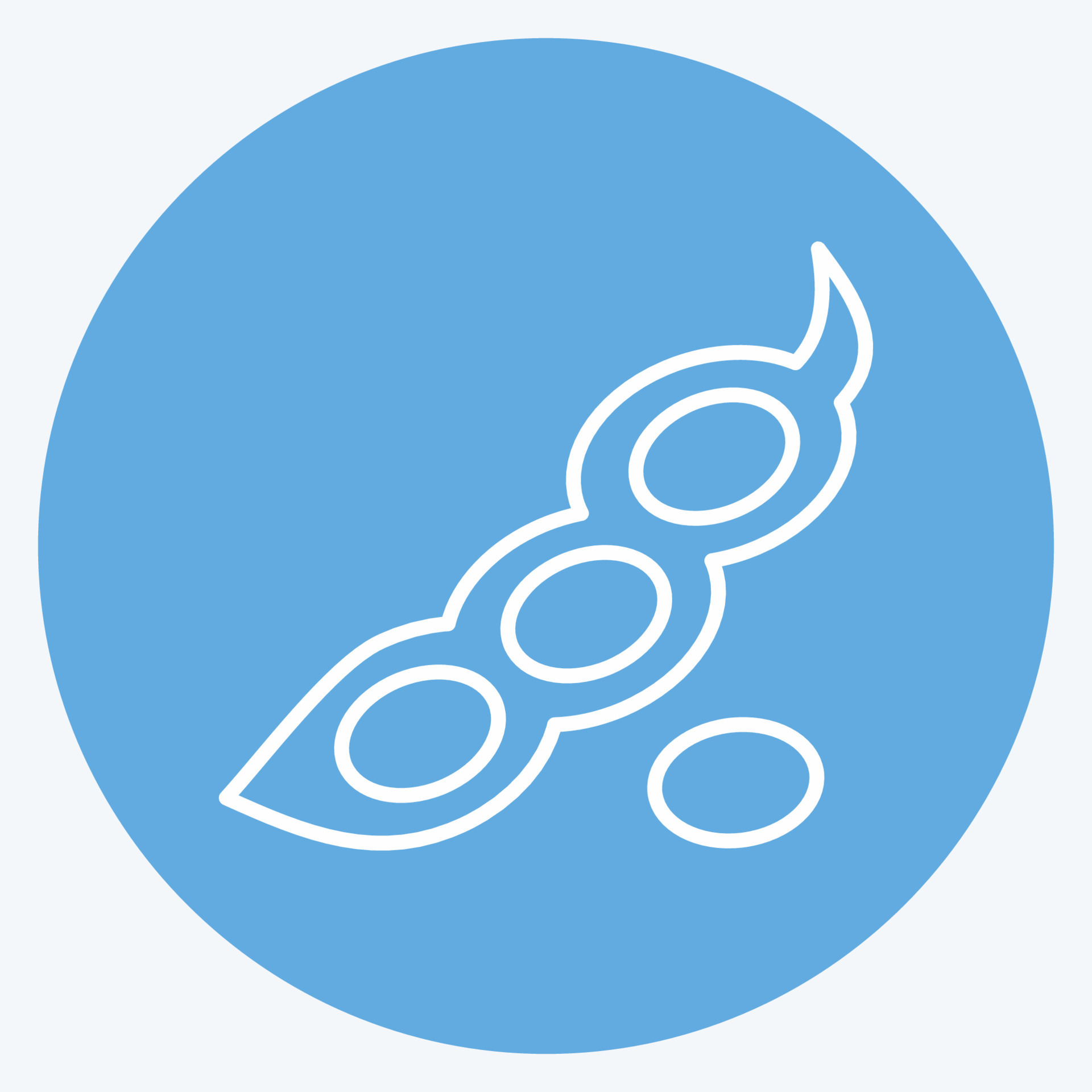 Icon Soya Beans. suitable for Nuts symbol. blue eyes style. simple