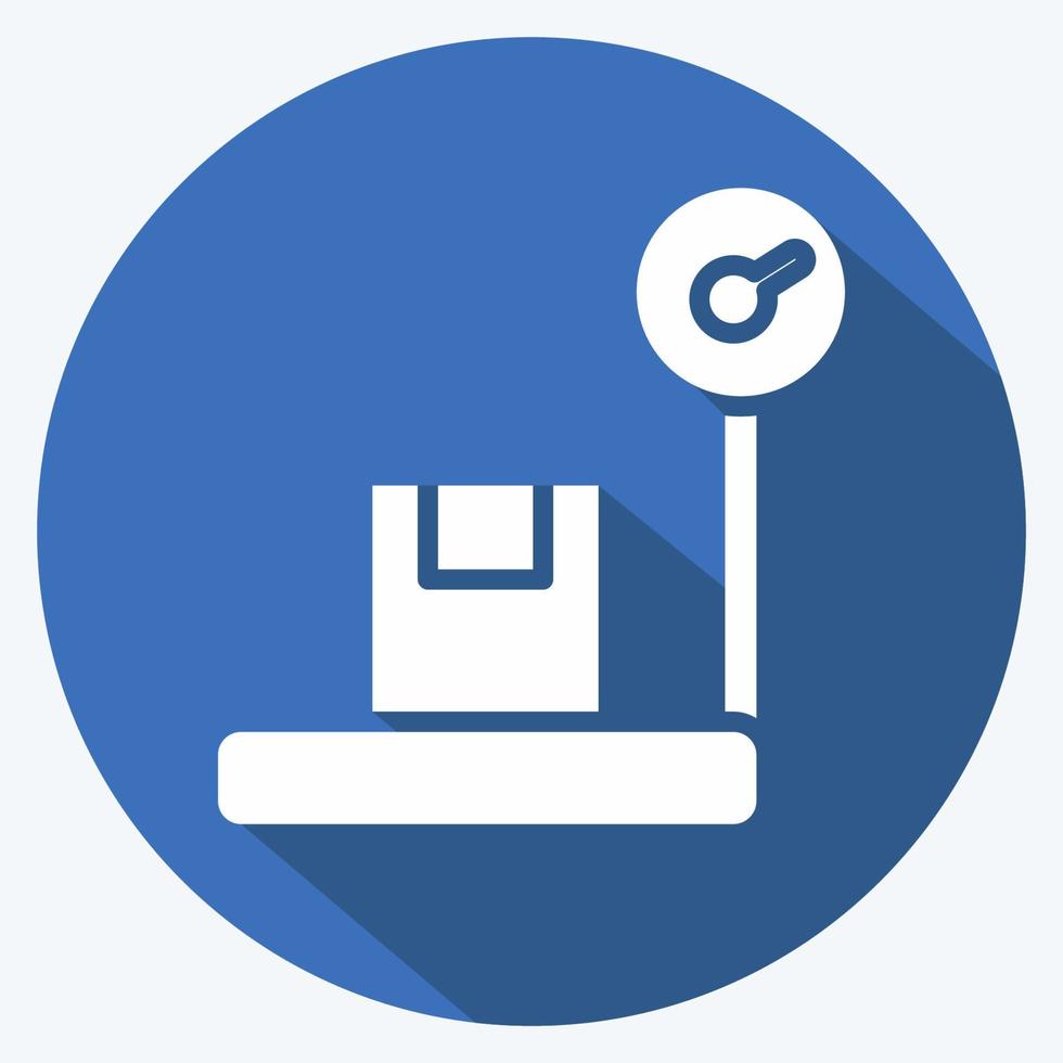 Icon Platform Scale. suitable for education symbol. long shadow style. simple design editable. design template vector. simple illustration vector