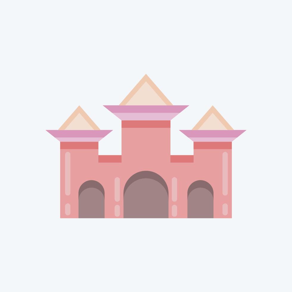 Icon Castle. suitable for Halloween symbol. flat style. simple design editable. design template vector. simple illustration vector