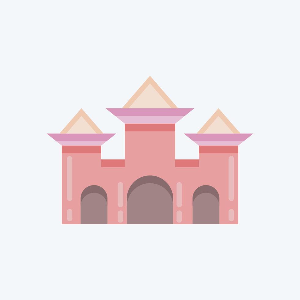 castillo de iconos. adecuado para el símbolo de halloween. estilo plano diseño simple editable. vector de plantilla de diseño. ilustración sencilla