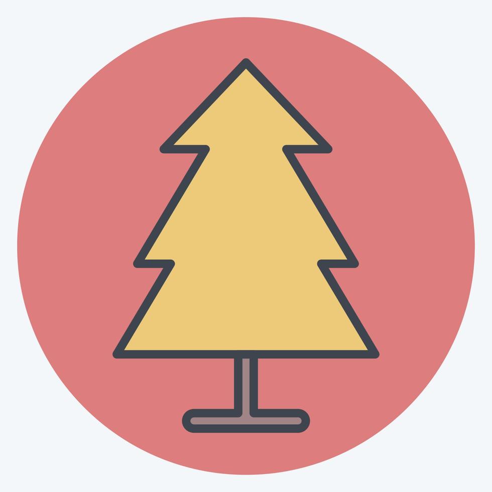 Icon Pine. suitable for City Park symbol. color mate style. simple design editable. design template vector. simple illustration vector