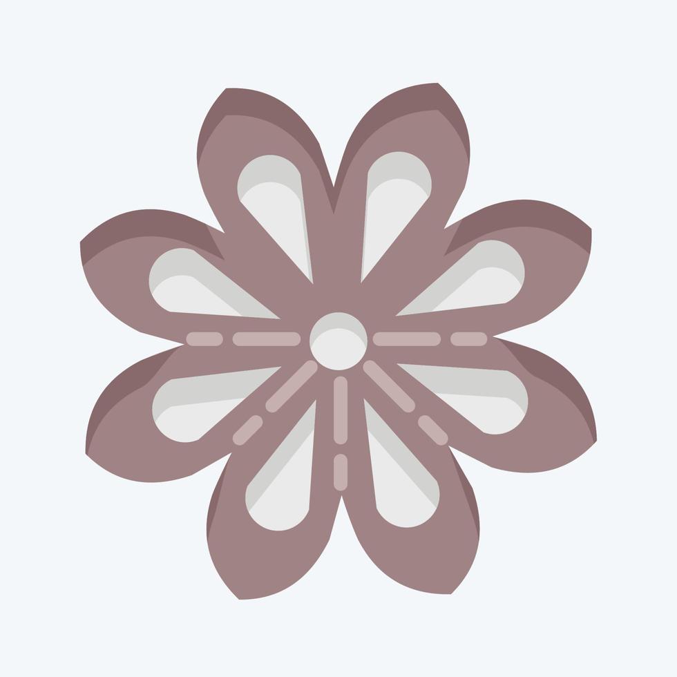 Icon Star Anise. suitable for Nuts symbol. flat style. simple design editable. design template vector. simple illustration vector