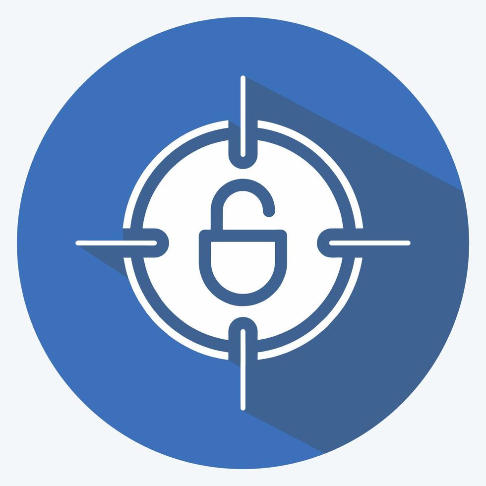 Icon Fraud Detection. suitable for education symbol. long shadow style. simple design editable. design template vector. simple illustration vector
