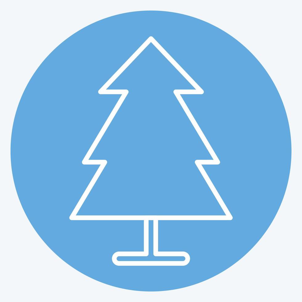 Icon Pine. suitable for City Park symbol. blue eyes style. simple design editable. design template vector. simple illustration vector
