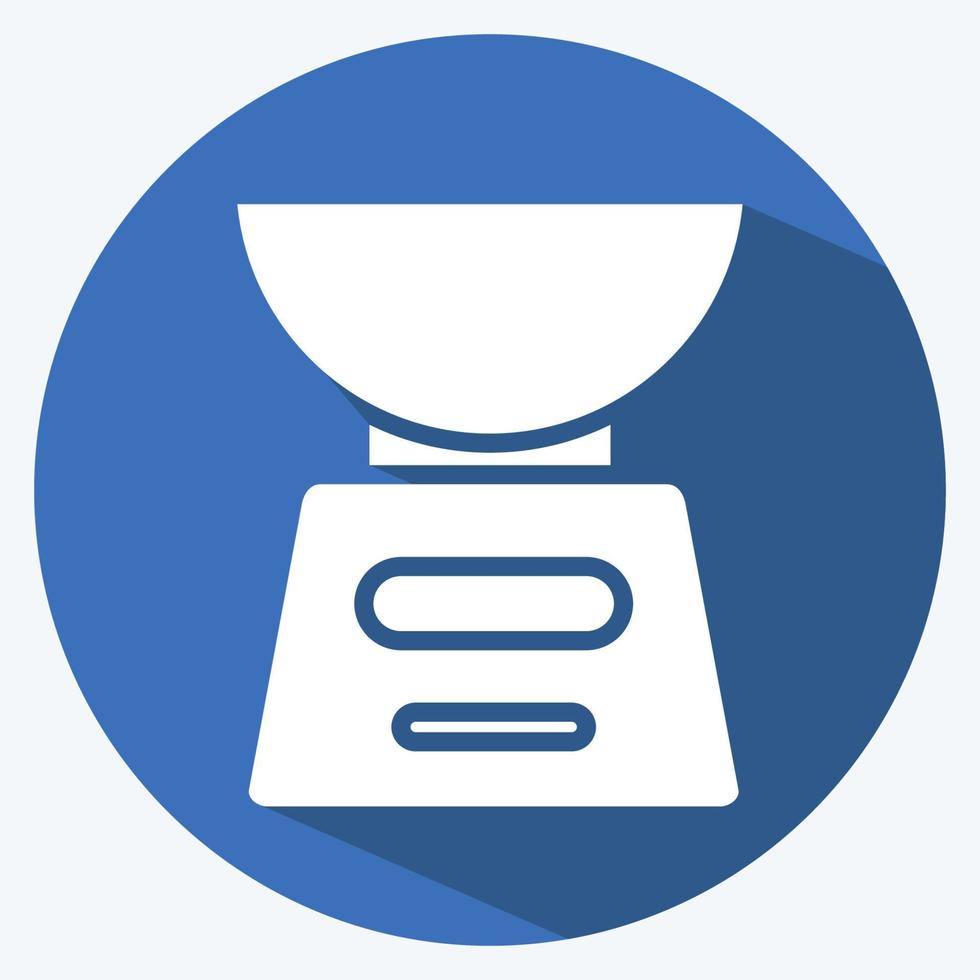 Icon Scales. suitable for Kitchen Appliances symbol. long shadow style. simple design editable. design template vector. simple illustration vector