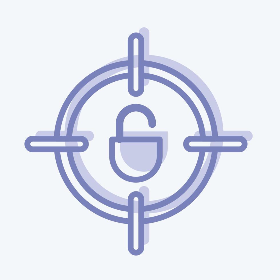 Icon Fraud Detection. suitable for education symbol. two tone style. simple design editable. design template vector. simple illustration vector