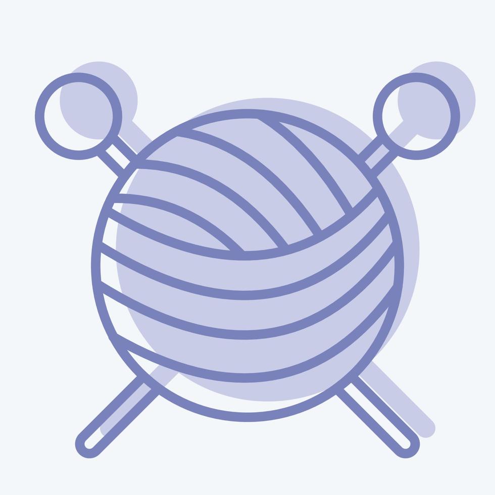 Icon Knitting. suitable for education symbol. two tone style. simple design editable. design template vector. simple illustration vector