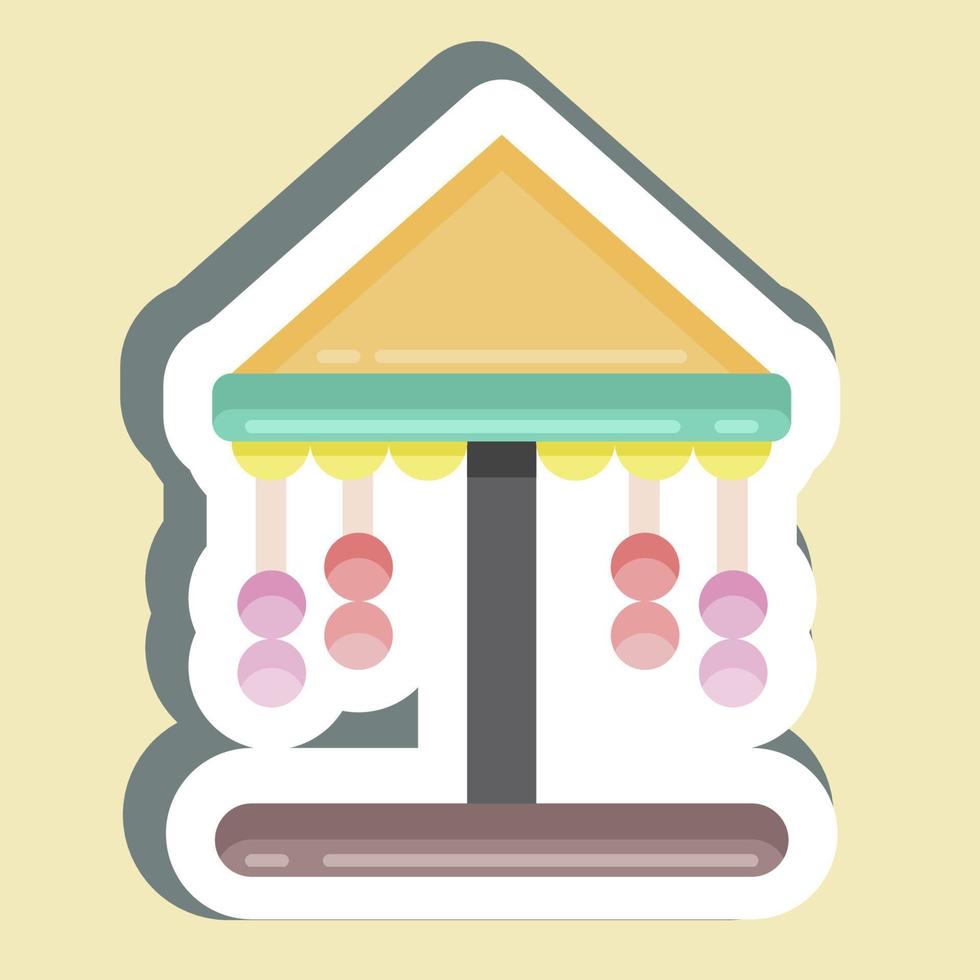 Sticker Carousel. suitable for City Park symbol. simple design editable. design template vector. simple illustration vector