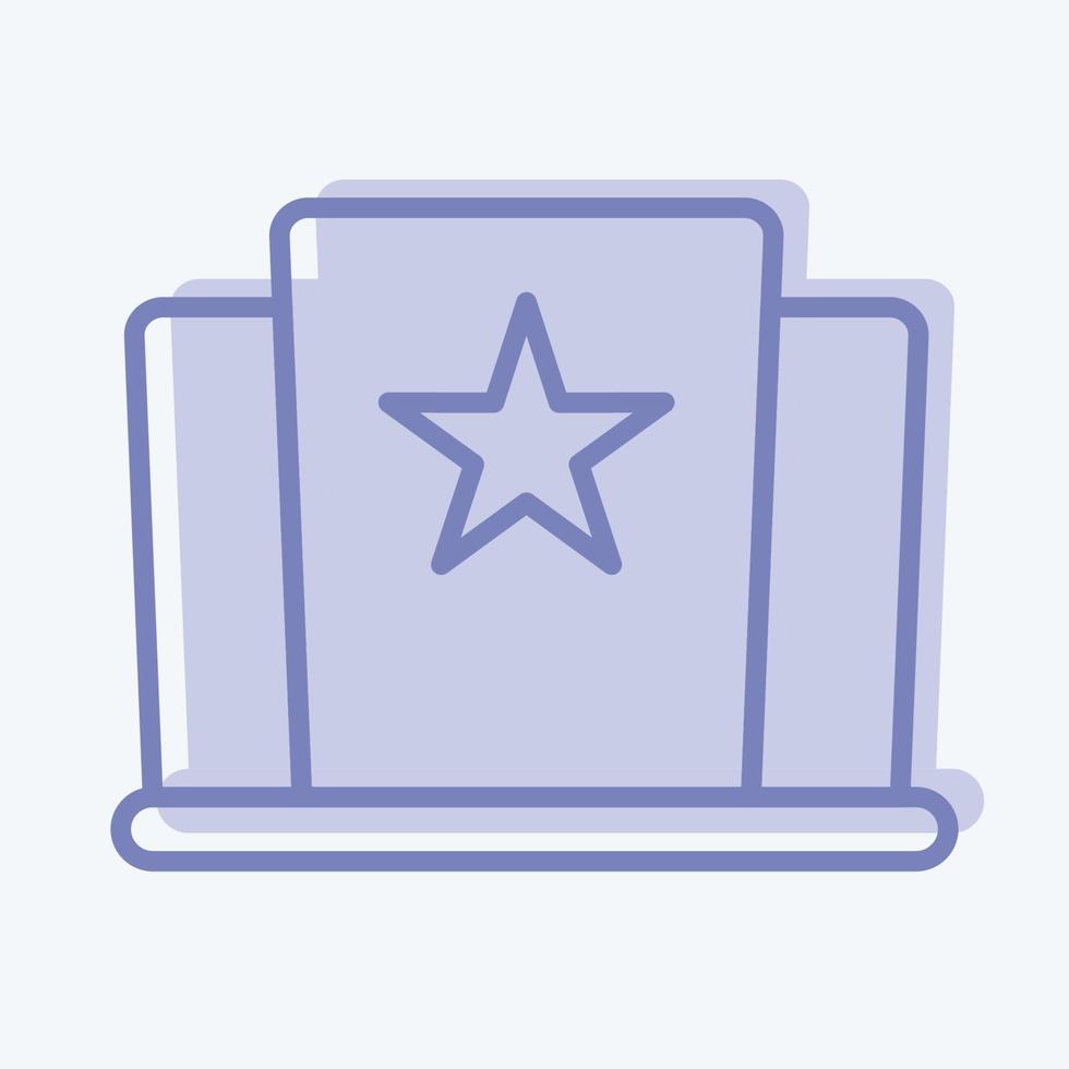 Icon Hotel. suitable for education symbol. two tone style. simple design editable. design template vector. simple illustration vector