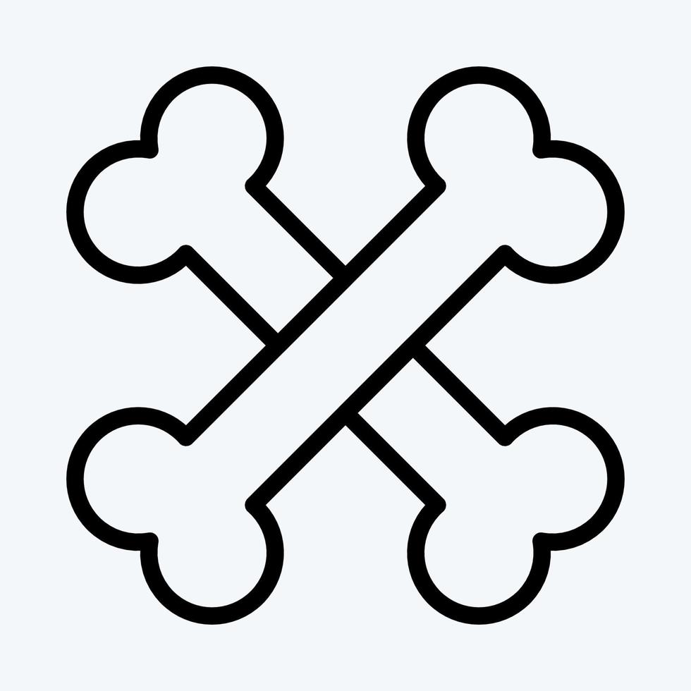 Icon Bones. suitable for Halloween symbol. line style. simple design editable. design template vector. simple illustration vector
