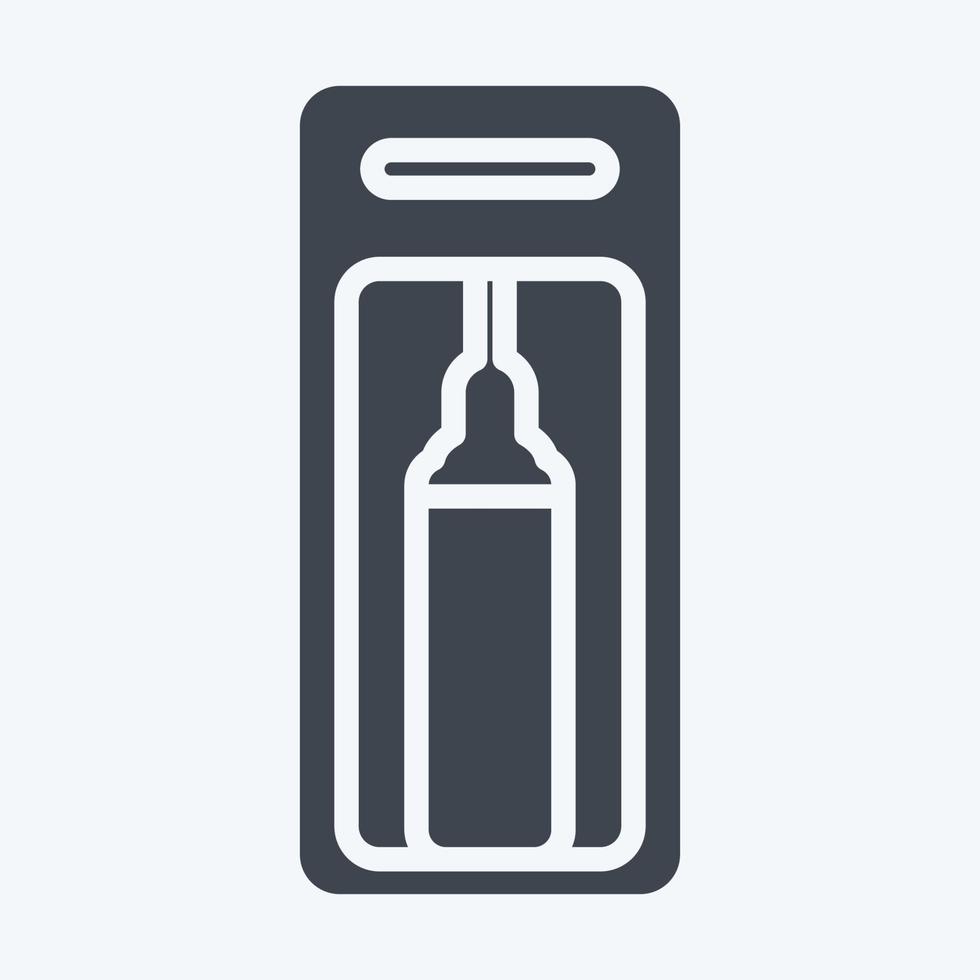 icono de máquina de refrescos. adecuado para el símbolo de electrodomésticos de cocina. estilo de glifo. diseño simple editable. vector de plantilla de diseño. ilustración sencilla