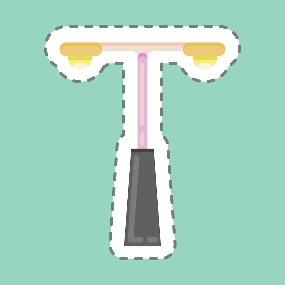 Sticker line cut Streetlight. suitable for City Park symbol. simple design editable. design template vector. simple illustration vector