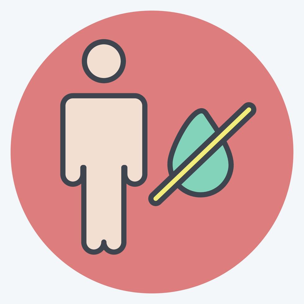 Icon Dehydration. suitable for flu symbol. color mate style. simple design editable. design template vector. simple illustration vector