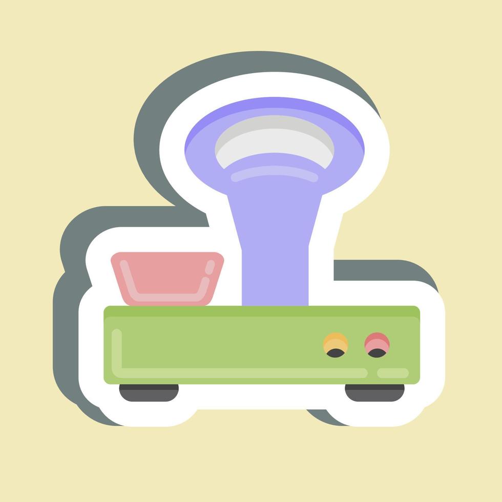 Sticker Vintage Scales. suitable for education symbol. simple design editable. design template vector. simple illustration vector