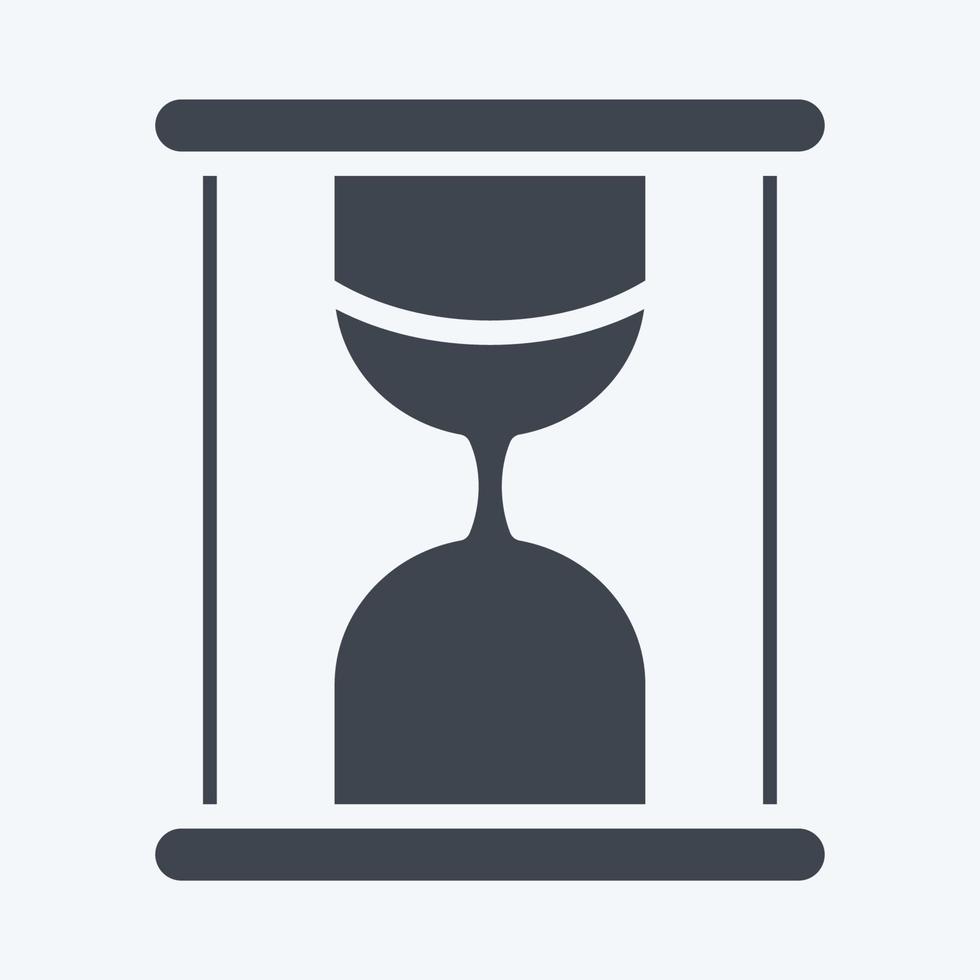 Icon Sandglass. suitable for education symbol. glyph style. simple design editable. design template vector. simple illustration vector