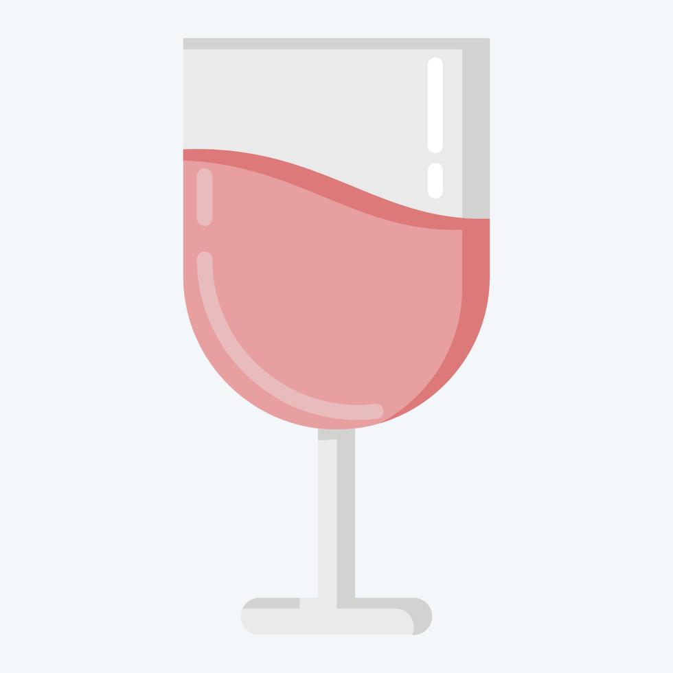 Icon Wine. suitable for education symbol. flat style. simple design editable. design template vector. simple illustration vector