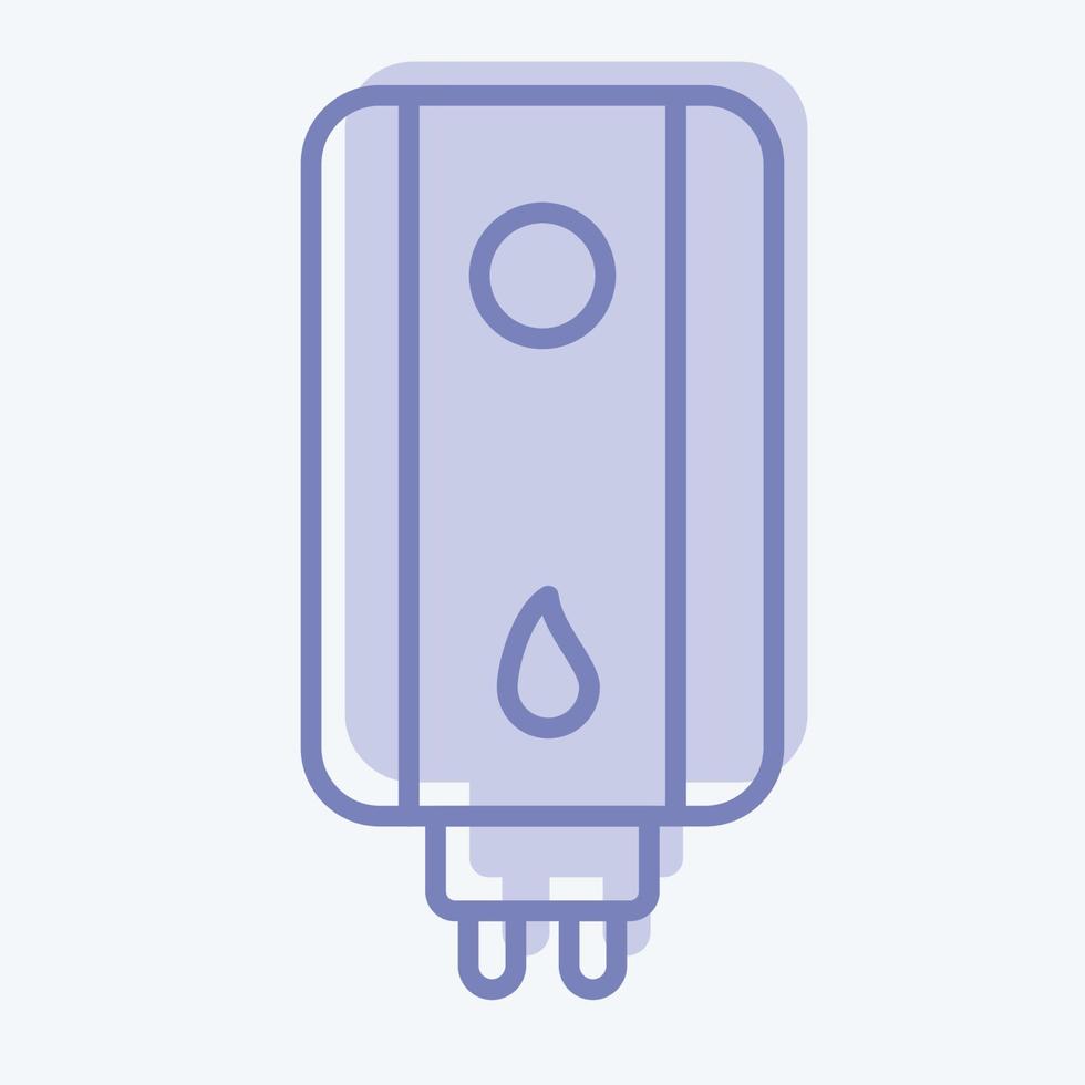 icono de calentador de agua. adecuado para el símbolo de electrodomésticos de cocina. estilo de dos tonos. diseño simple editable. vector de plantilla de diseño. ilustración sencilla