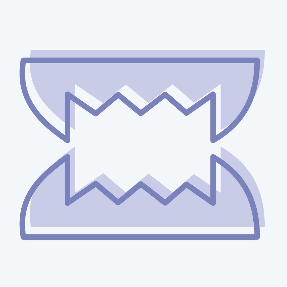 Icon Teeth. suitable for Halloween symbol. two tone style. simple design editable. design template vector. simple illustration vector