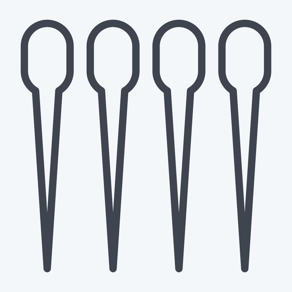 Icon Sewing Needles. suitable for education symbol. line style. simple design editable. design template vector. simple illustration vector