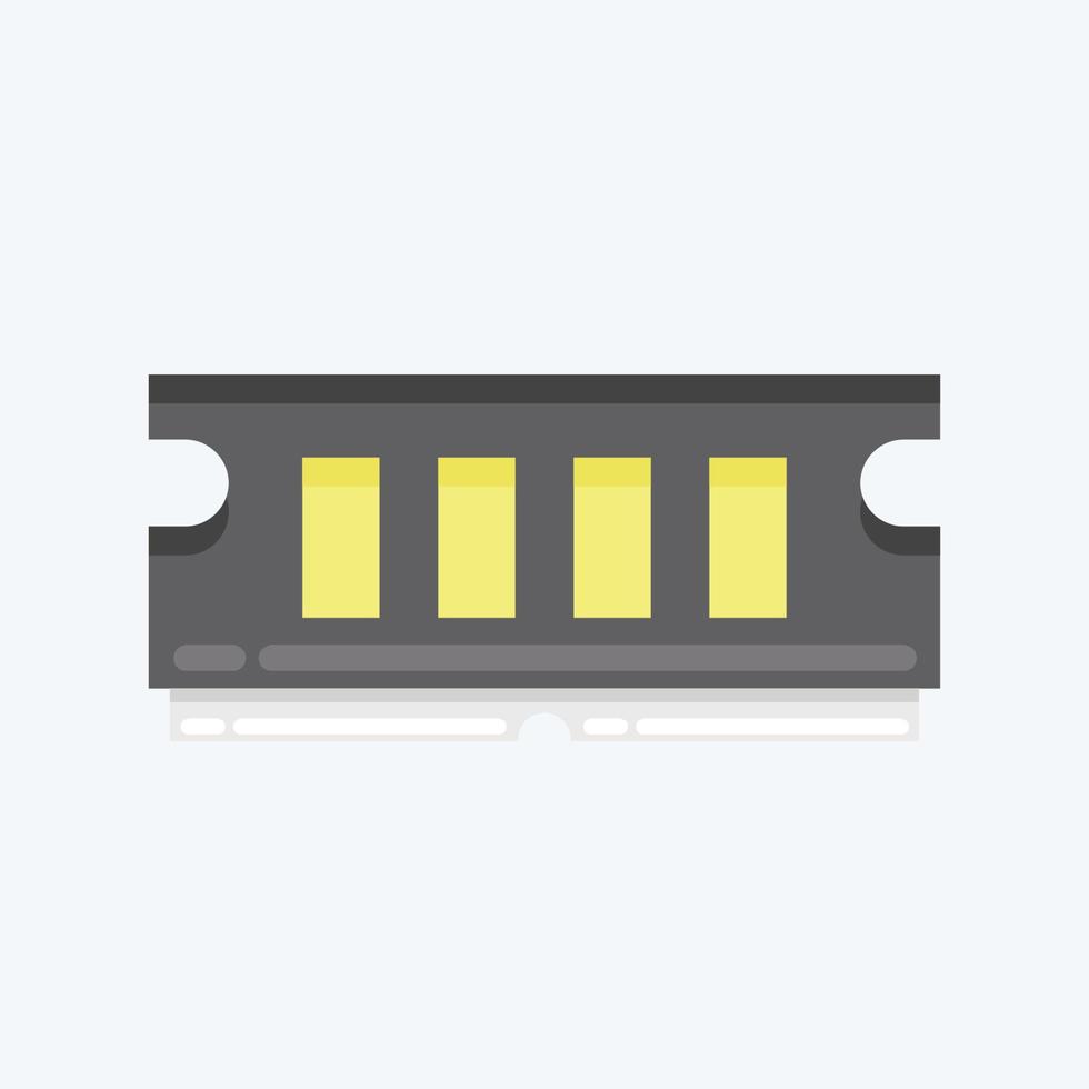 Icon RAM. suitable for Computer Components symbol. flat style. simple design editable. design template vector. simple illustration vector