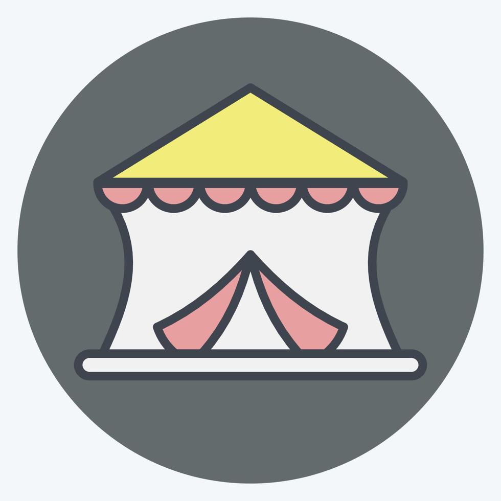 Icon Circus. suitable for education symbol. color mate style. simple design editable. design template vector. simple illustration vector