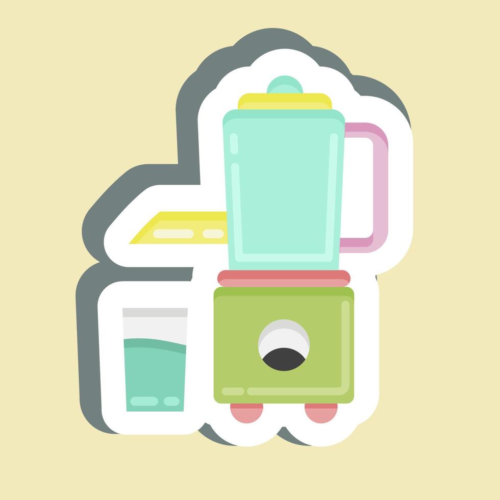 Sticker Juicer. suitable for Kitchen Appliances symbol. simple design editable. design template vector. simple illustration vector