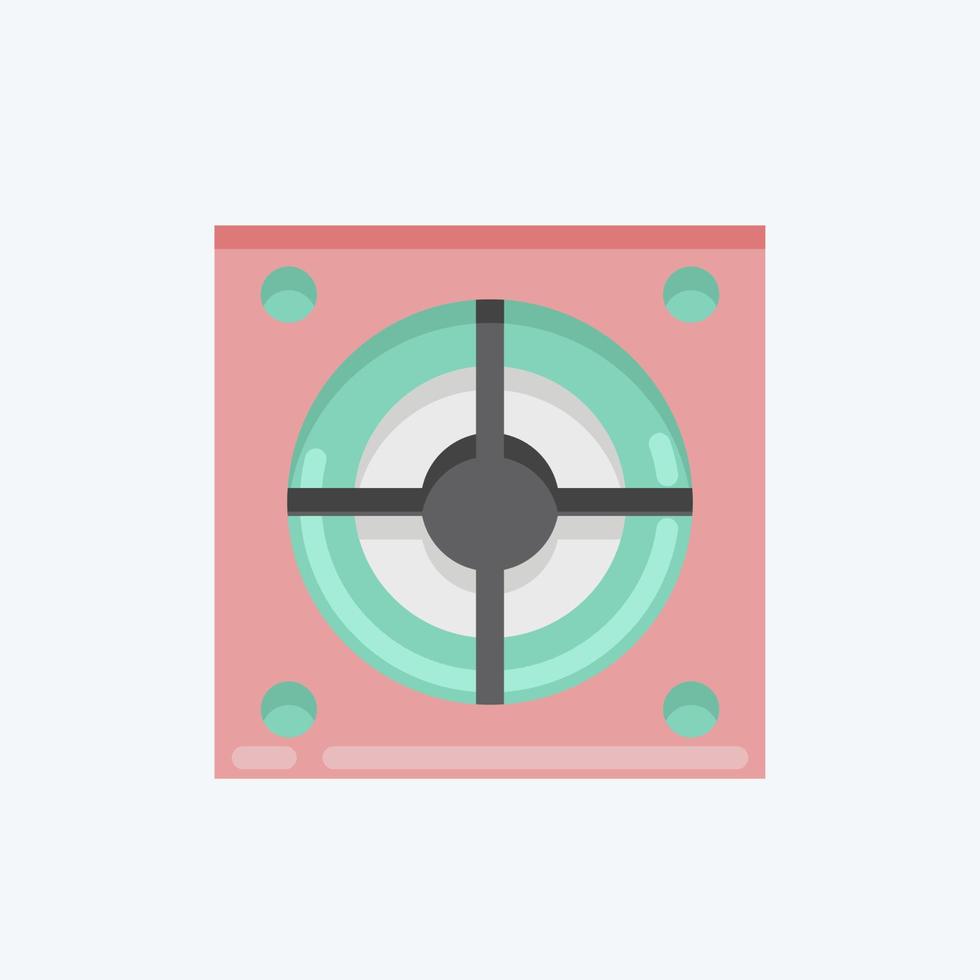 Icon Power Supply. suitable for Computer Components symbol. flat style. simple design editable. design template vector. simple illustration vector